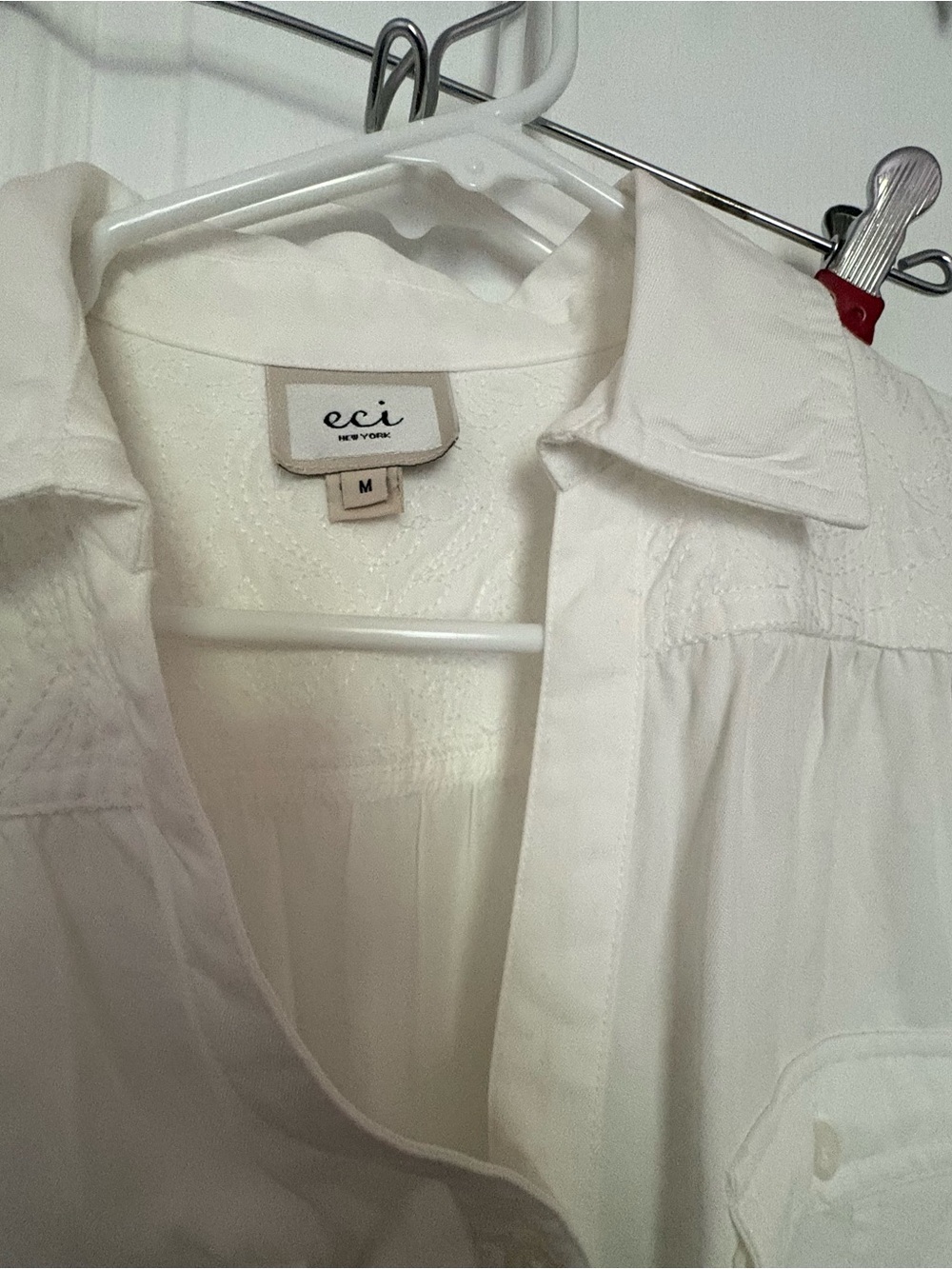 ECI White Collared Button-Up Shirt